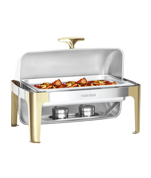 8.5L STAINLESS STEEL ROLL TOP CHAFER - aardee